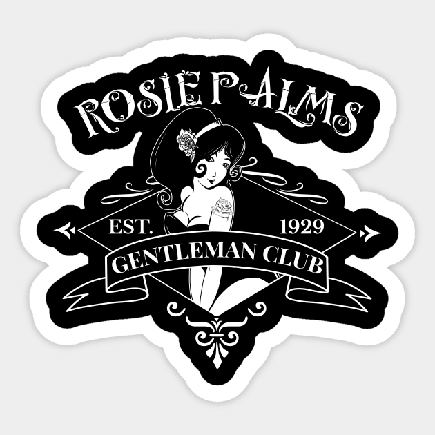 Rosie Palms Gentleman Club Sticker by SimonBreeze